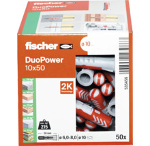 Fischer DuoPower 10x50 Dübel, 50 Stück Packung