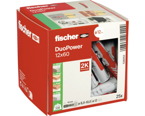 Fischer Dübel DuoPower 12x60 in Verpackung
