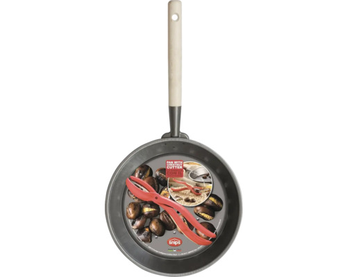 Kastanienpfanne mit Kastanienschneider