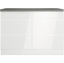 Waschtischunterschrank mit grauer Abdeckung