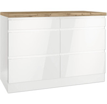 Kommode mit sechs Schubladen und Holzplatte