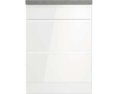 Waschbeckenunterschrank mit drei Schubladen und Ablage