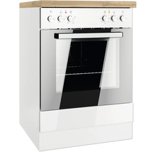 Freistehender Elektroherd mit Bedienfeld und Sichtfenster