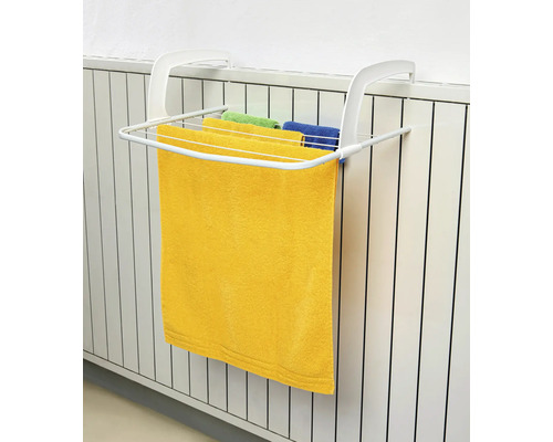 Wäscheständer zur Heizkörperbefestigung mit Textilien