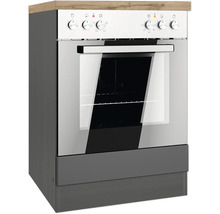 Freistehender Elektroherd mit Glaskeramikkochfeld und Backofen