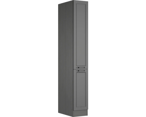 Apothekerschrank Held Möbel Lübeck 30x60x200 cm grau matt/graphit Hoher Küchenschrank mit zwei Türen