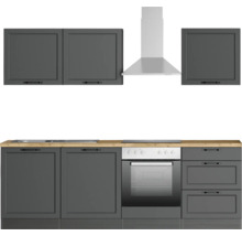 Komplette Küchenzeile mit Dunstabzugshaube und Einbaubackofen