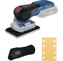 Bosch Akku-Exzenterschleifer mit Staubbeutel und Schleifpapier