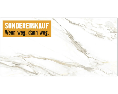 Feinsteinzeug Bodenfliese Cave 60,5x121 cm gold matt rektifiziert