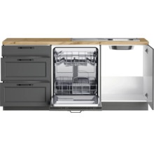 Küchenzeile mit Geschirrspüler und Spüle