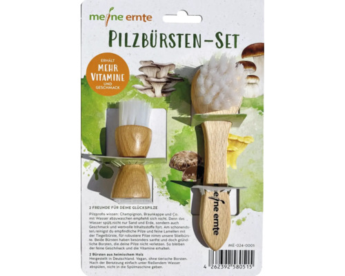 Meine Ernte Pilzbürsten Set mit zwei Pilzbürsten