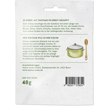 Verpackung mit 20 geimpften Dübeln mit Shiitake Pilzbrut