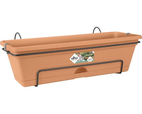 Blumenkasten elho Green Basics Kunststoff 50x18x14 cm terracotta inkl. Halterung