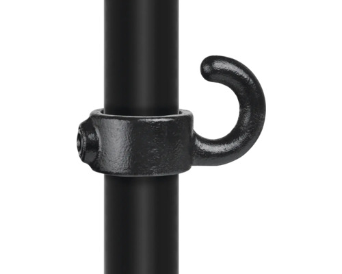 Rohrverbinder mit Haken zur Befestigung an Rohren