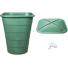 Regentonne mit Deckel und Auslaufhahn