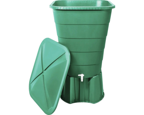 Regentonne aus Kunststoff mit Deckel und Auslaufhahn