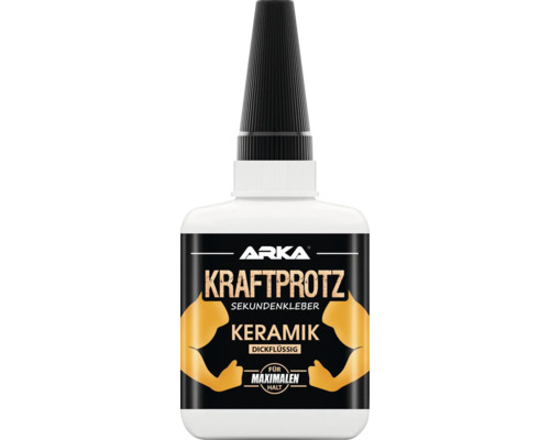 ARKA Kraftprotz Sekundenkleber Keramik dickflüssig 50 g Arka Kraftprotz Sekundenkleber für Keramik, dickflüssig