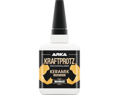 ARKA Kraftprotz Sekundenkleber Keramik dünnflüssig 50 g Arka Kraftprotz Sekundenkleber Keramik, dünnflüssig