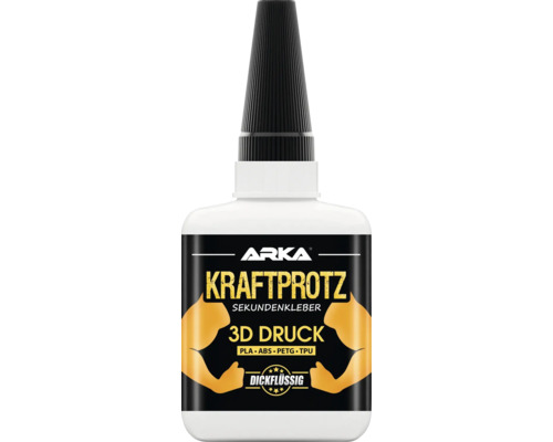 ARKA Kraftprotz Sekundenkleber 3D-Druck dickflüssig 50 g Arka Kraftprotz Sekundenkleber für 3D Druck