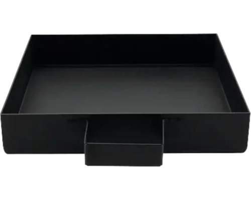 Schwarze Pflanzschale aus Metall