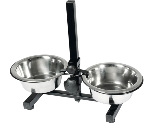 Doppelnapfständer Karlie twin feeder höhenverstellbar bis 30 cm mit zwei Edelstahlnäpfen ø 16 cm, je 800 ml Doppelnapfständer Karlie twin feeder höhenverstellbar bis 30 cm mit zwei Edelstahlnäpfen ø 16 cm, je 800 ml