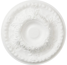 Deckenrosette aus Kunststoff mit floralem Muster