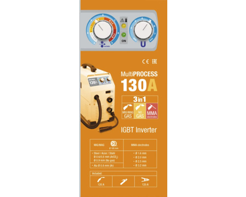 Multi Prozess Schweißgerät 130A mit IGBT Inverter