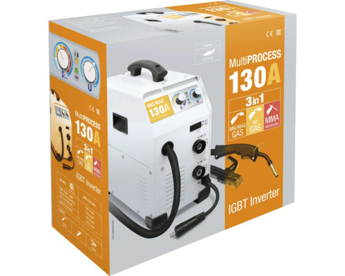 Verpackung des Multiprozess Schweißgeräts 130A 3in1