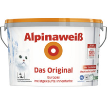 Eimer Alpinaweiß Innenfarbe mit einer Reichweite von circa 34 Quadratmetern