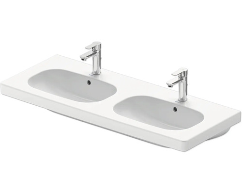 Doppelwaschtisch Duravit D-Code eckig 120x49 cm weiß