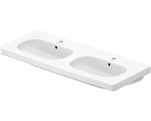 Doppelwaschtisch Duravit D-Code eckig 120x49 cm weiß