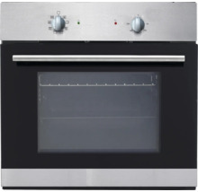 Einbaubackofen mit Bedienknöpfen und Glastür