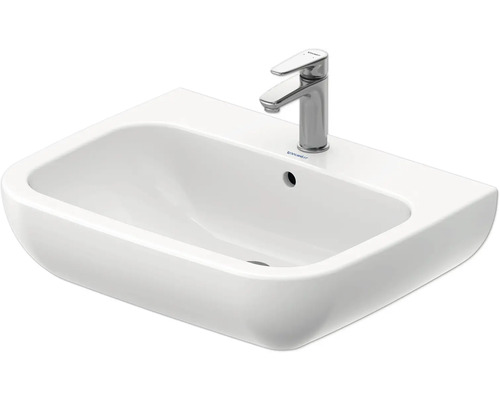 Waschtisch Duravit D-Code halbrund 65x50 cm weiß