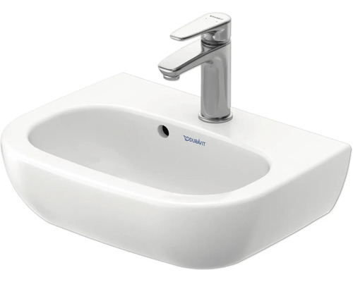 Weißes Aufsatzwaschbecken mit Armatur