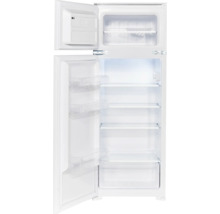 Geöffneter weißer Kühlschrank mit Gefrierfach