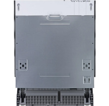 Rückansicht eines Geschirrspülers mit Metallelementen und Gitterstruktur