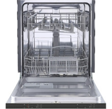 Innenansicht eines Geschirrspülers mit geöffneter Tür und herausnehmbaren Körben