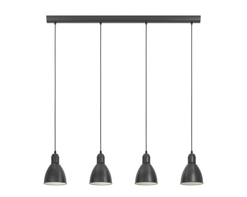 Pendelleuchte mit vier Lampen aus Metall