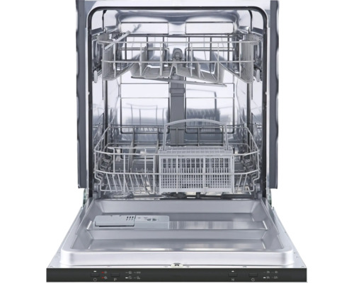 Innenraum eines Geschirrspülers mit herausgezogenen Spülkörben