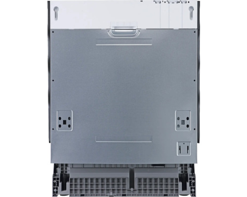 Rückansicht eines Geschirrspülers zur Veranschaulichung von Anschlüssen und Bauweise.