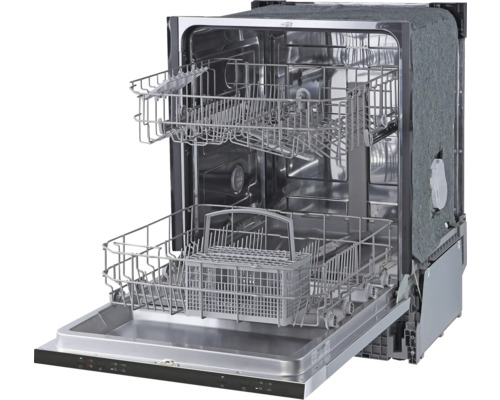 Geöffneter Geschirrspüler mit Geschirrkörben