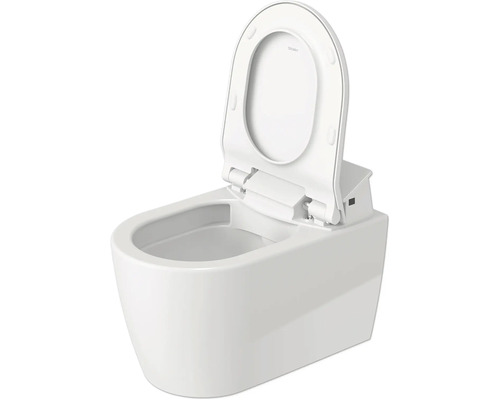 Wand-Tiefspül-WC mit offenem Spülrand und WC-Sitz