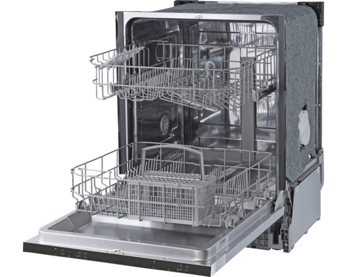Geöffneter Geschirrspüler mit Geschirrkörben