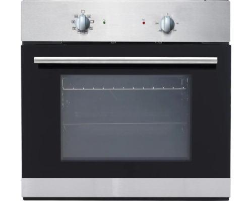 Einbaubackofen mit Bedienknöpfen und Glastür