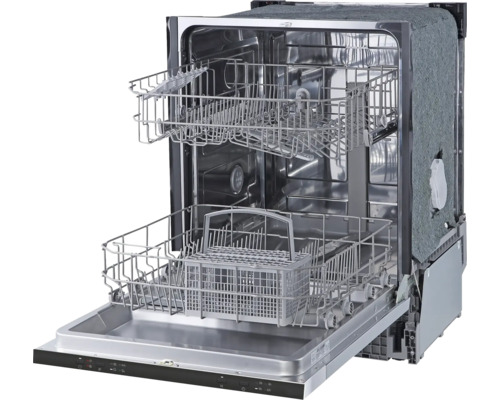 Geöffneter Geschirrspüler mit Geschirrkörben