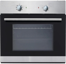 Einbaubackofen mit Bedienknöpfen und Glastür