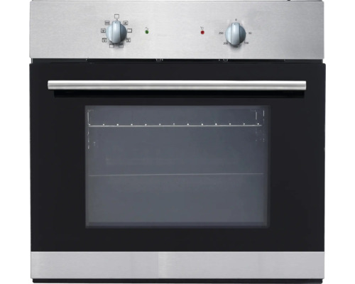 Einbaubackofen mit Bedienknöpfen und Glastür
