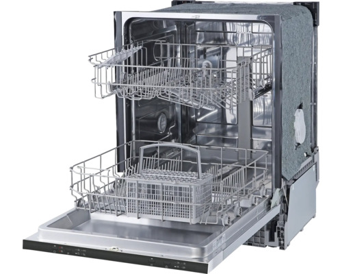 Offener Geschirrspüler mit Geschirrkörben