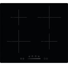 Schwarzes Induktionskochfeld mit vier Kochzonen