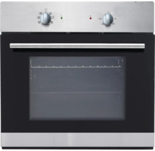 Einbaubackofen mit Bedienknöpfen für Temperatur und Funktionseinstellung